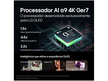 Imagem de Smart TV 83" 4K LG OLED evo OLED83C4 Processador α9 Ger7 AI Painel 144Hz Intensificador de Brilho Design Ultra Slim Dolby Vision Dolby Atmos