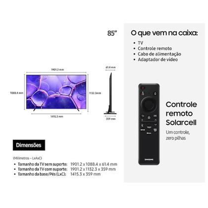 Imagem de Smart TV 85 Samsung Crystal UHD 4K U8600F