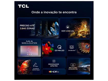 Imagem de Smart TV 85" TCL 4K UHD Mini LED C8K 85C8K Google TV 2025