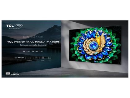 Imagem de Smart TV 98" TCL 4K UHD QD-Mini LED 98A400M Google TV 2026