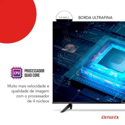 Imagem de Smart TV Aiwa 32 polegadas DLED HD AWSTV32BL02A Android com Conexão Wi-Fi e Bluetooth