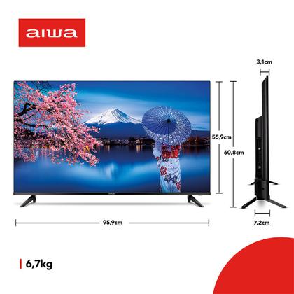 Imagem de Smart TV AIWA 43 Android Full HD Borda Ultrafina HDR10 Dolby Áudio AWSTV43BL02A