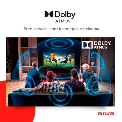 Imagem de Smart TV AIWA 55” Android 4K Borda Ultrafina Dolby Vision&Atmos AWS-TV-55-BL-01-A