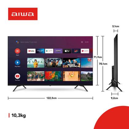 Imagem de Smart TV AIWA 55” Android 4K Borda Ultrafina Dolby Vision&Atmos AWS-TV-55-BL-01-A