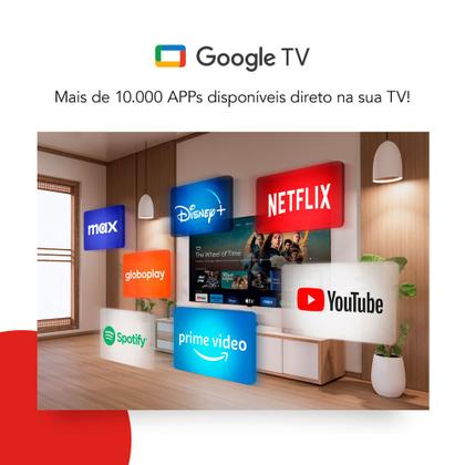 Imagem de Smart TV AIWA 65” GOOGLE TV 4K Comando de voz Dolby Vision&Atmos AWS-TV-65-BL-01-A