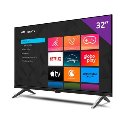 Smart TV AOC 32" LED ROKU HD Wi-Fi 32S5045 Bivolt Imagem de Smart TV AOC 32" LED ROKU HD Wi-Fi 32S5045 Bivolt