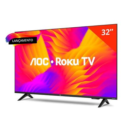 Imagem de Smart TV AOC 32 Polegadas DLED Roku TV WiFi Quad Core 32S5155