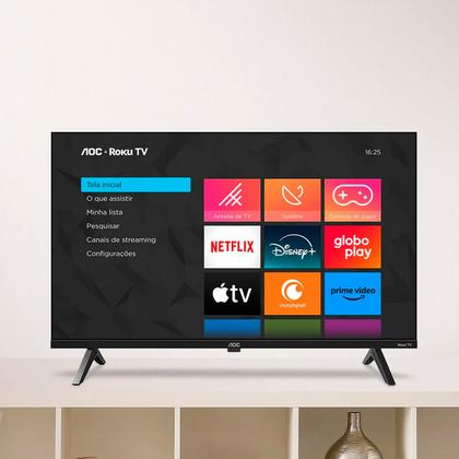 Imagem de Smart TV AOC 43" LED ROKU Full HD Wi-Fi 43S5045/78G Bivolt