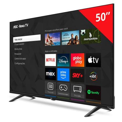 Imagem de Smart TV AOC 50 Polegadas, DLED, 4K, Roku TV - 50U7045/78G