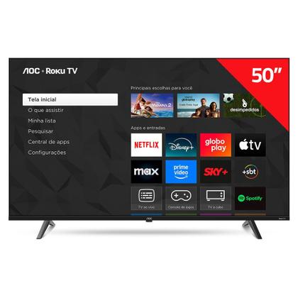 Imagem de Smart TV AOC 50 Polegadas, DLED, 4K, Roku TV - 50U7045/78G