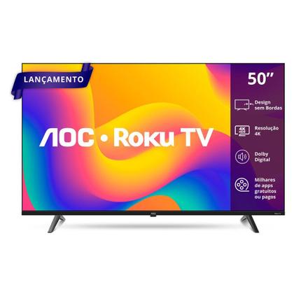 Imagem de Smart TV AOC 50 Polegadas, DLED, 4K, Roku TV - 50U7045/78G