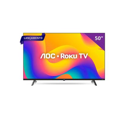 Imagem de Smart TV AOC LED 50" 4k WI-FI Roku TV HDMI USB - 50U7045/78G Cor:Preto