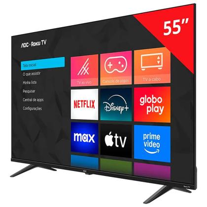 Imagem de Smart TV AOC LED 55 Polegadas 4K Wi-Fi HDR10 HDMI 55U7045/78G