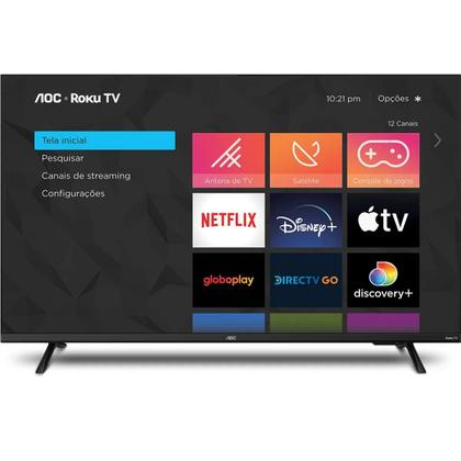 Imagem de Smart Tv AOC ROKU 32 Polegadas 3 HDMI Sem borda 110V 240V