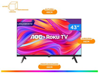 Imagem de Smart Tv Aoc Roku 43s5045 Full Hd 43 Polegadas