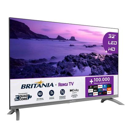 Imagem de Smart TV Britânia 32 B32CRA HD LED Dolby Audio Roku TV