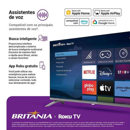 Imagem de Smart TV Britânia 32 B32CRA HD LED Dolby Audio Roku TV