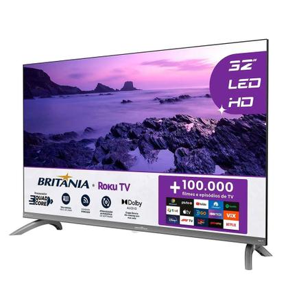Imagem de Smart TV Britânia 32 B32CRA HD LED Dolby Audio Roku TV