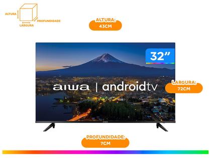 Imagem de Smart TV D-LED 32 Polegadas AIWA Full HD Android Borda Ultrafina