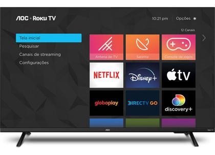 Imagem de Smart Tv FULL Hd 43 Polegadas AOC Sistema Roku TV Wi-Fi HDMI