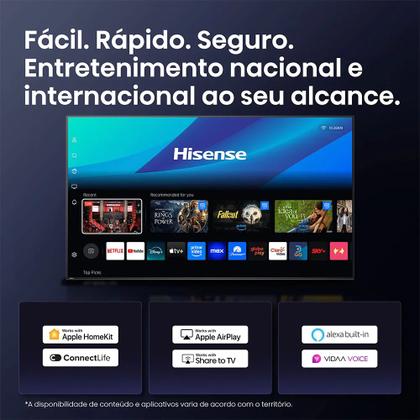 Imagem de Smart TV Hisense 50 polegadas QLED 4K 50Q6QV com Dolby Vision Dolby Atmos HDR10 WiFi