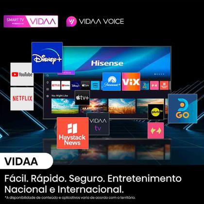 Imagem de Smart TV Hisense DLED 4K 65" Polegadas 65A51HUV com LED Sleep Timer, Entrada HDMI e Wi-fi