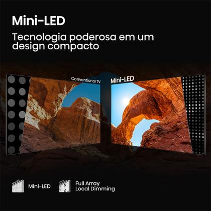 Imagem de Smart TV Hisense MiniLED 4K 55" Polegadas com Processador AI, Filmmaker Mode, Alexa e Wi-Fi - 55U7QG