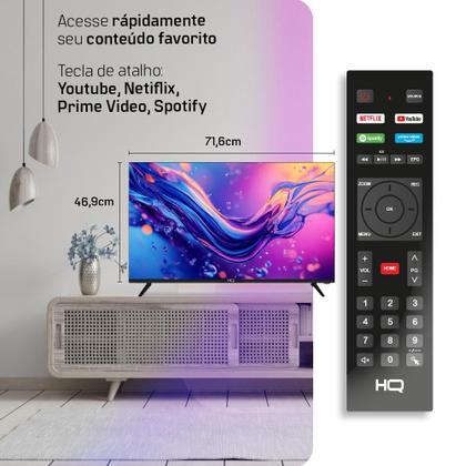 Imagem de Smart TV HQ 32" HD tela sem Bordas Sistema Android Design Slim HQS32NKHM