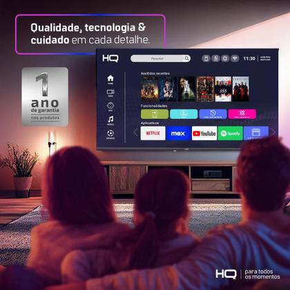 Smart TV HQ 43" Full HD Tela Sem bordas Sistema Android Design Slim HQS43NKHM Imagem de Smart TV HQ 43" Full HD Tela Sem bordas Sistema Android Design Slim HQS43NKHM