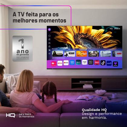 Imagem de Smart TV HQ QLED 65 Polegadas 4K Dolby Audio Wi-Fi Bluetooth 3 HDMI 2 USB RJ45 Netflix HQ-QLED65SM