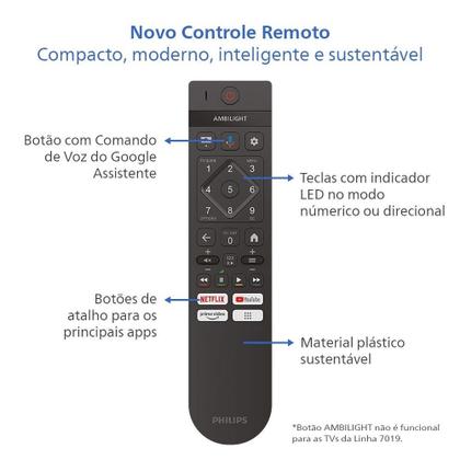 Imagem de Smart TV LCD LED 50" Philips 50PUG7019/78 4K UHD - Quad Core, com Wi-Fi, Bluetooth, 3 HDMI, 2 USB