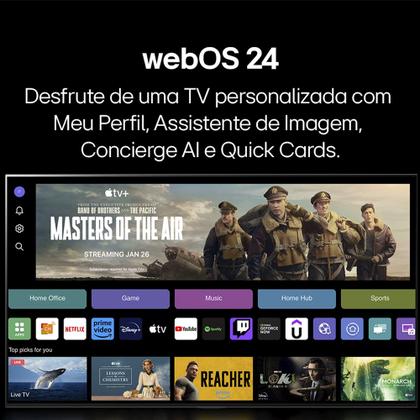 Imagem de Smart TV LED 65" Ultra HD 4K LG 65UT8050PSA ThinQ AI Alexa HDR10 3 HDMI 2 USB Wi-Fi Bluetooth