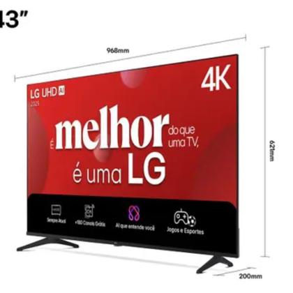 Smart Tv LG 4k 43 polegadas Uhd 43ua7500psa Processador A7 Gen8 Alexa ...