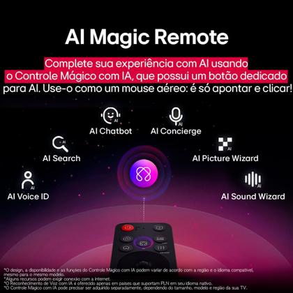 Imagem de Smart Tv LG 50" QNED 4K Ultra HD WebOS 25 AI Magic Alexa Bivolt 50QNED82ASG