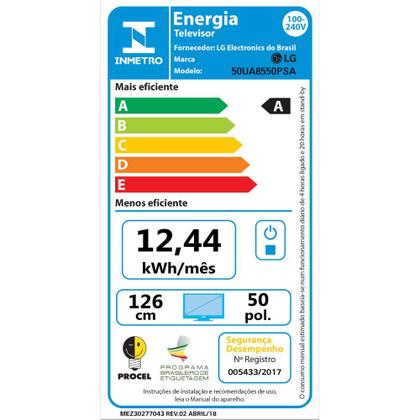 Imagem de Smart TV LG 50UA8550PSA 4K UHD 50" WebOS 25 AI Sound Pro e Processor α7 AI 4K Gen8