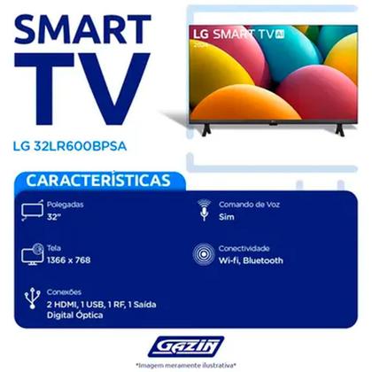 Imagem de Smart TV LG LED 32 Polegadas HD webOS IA LR60