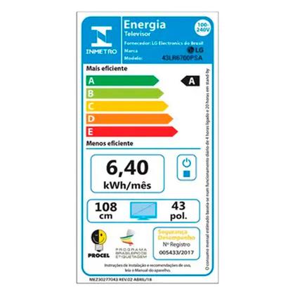 Imagem de Smart TV LG LED 43 Polegadas WiFi WebOS 23 43LR6700PSA