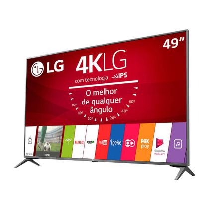 Smart TV LG LED 49 Polegadas 4K Ultra HD webOS Conversor Digital 2 USB ...