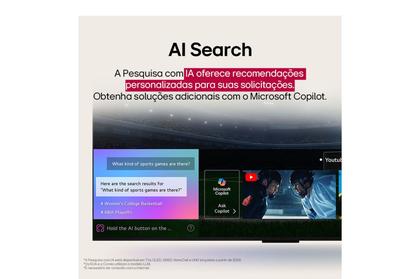 Imagem de Smart TV LG QNED AI QNED80 65 Polegadas Cores vibrantes e inteligência 4K 65QNED80ASA