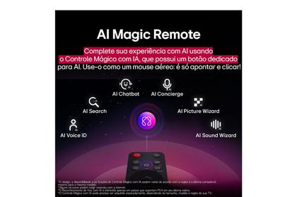 Imagem de Smart TV LG QNED AI QNED80 65 Polegadas Cores vibrantes e inteligência 4K 65QNED80ASA