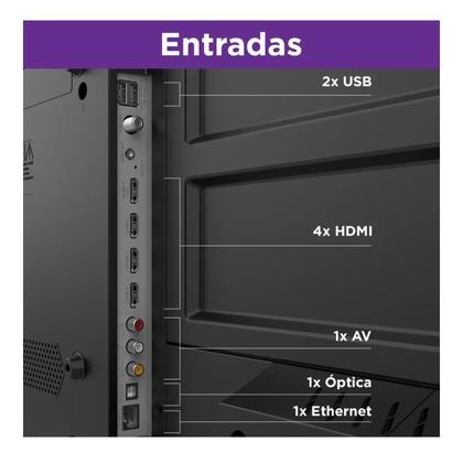 Imagem de Smart TV Multi 50 4K QLED Wifi Bluetooth c/sistema Roku HDMI USB TL059M