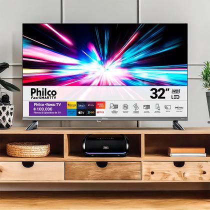Smart Tv Philco 32" HD LED ROKU TV Bivolt Alexa P32CRA - Smart Tv ...