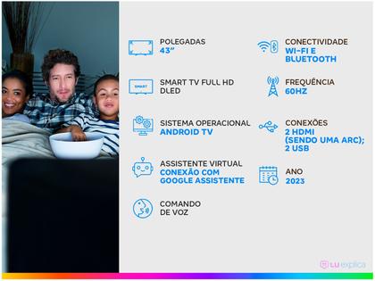 Imagem de Smart TV Philco 43 Polegadas LED ANDROID PTV43E3AAGSSBLF