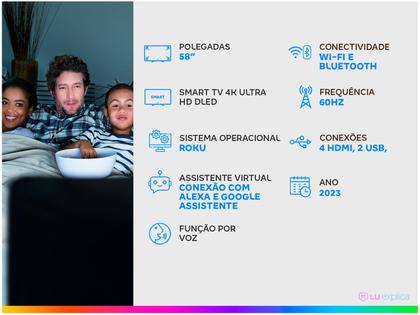 Imagem de Smart TV Philco 58 4K HDR10 Dolby Áudio Led PTV58G70R2CSGBL