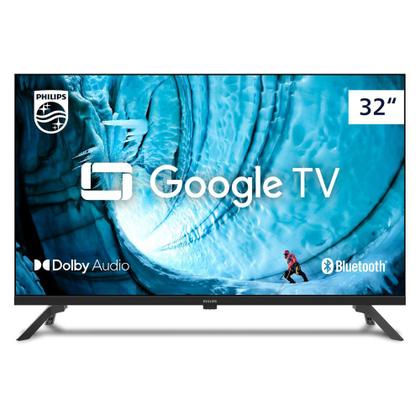 Smart TV Philips 32 HD Google TV Comando de Voz HDR HDMI Bluetooth