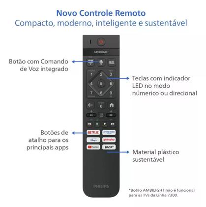 Imagem de Smart Tv Philips 50 4k 50pug7300 Comando De Voz Bluetooth