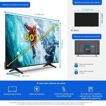 Imagem de Smart TV Philips 50 Polegadas LED 4K UHD