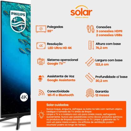 Imagem de Smart TV Philips 55" LED 4K HDR10 UHD 55PUG7019