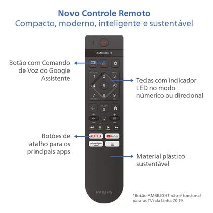 Imagem de Smart tv philips 55 polegadas 4k uhd google assistant