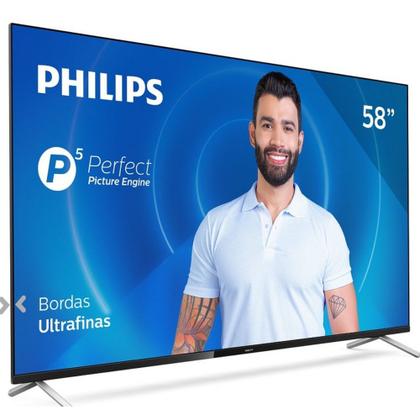 Imagem de Smart Tv Philips 58 Polegadas LED 4K 58PUG7625/78